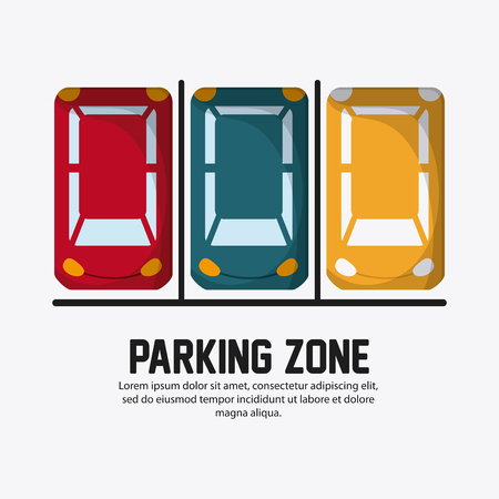 Parking lot concept with icon design, vector illustration 10 eps graphic.のイラスト素材