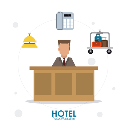 Hotel concept with icon design, vector illustration 10 eps graphic.のイラスト素材