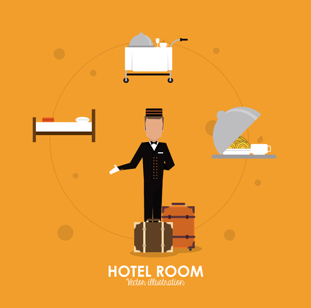 Hotel concept with icon design, vector illustration 10 eps graphic.のイラスト素材