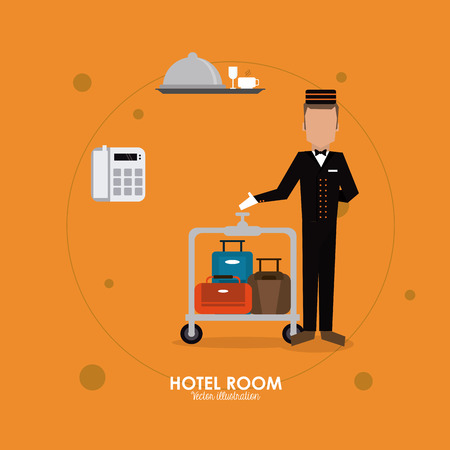 Hotel concept with icon design, vector illustration 10 eps graphic.のイラスト素材