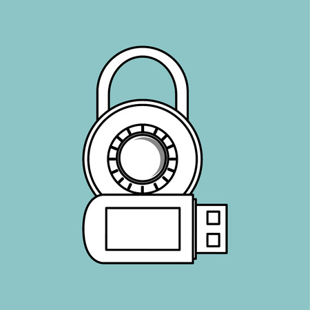 Security system concept with icon design, vector illustration 10 eps graphic.のイラスト素材
