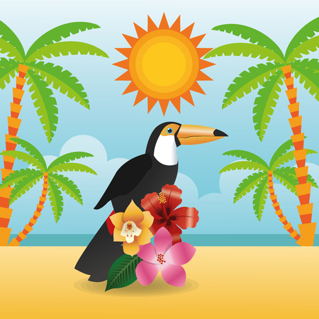 Summer concept with icon design, vector illustration 10 eps graphic.のイラスト素材