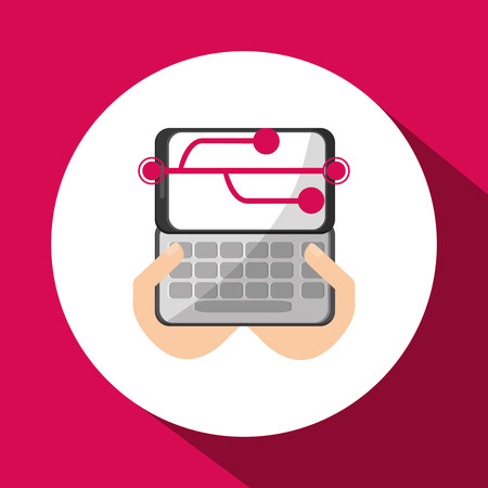 Smartphone concept with icon design, vector illustration 10 eps graphic.のイラスト素材