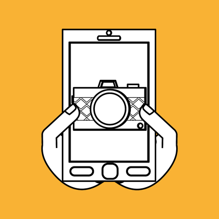 Smartphone concept with icon design, vector illustration 10 eps graphic.のイラスト素材