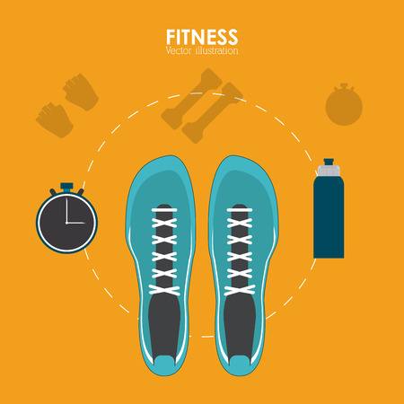 Fitness  concept with icon design, vector illustration 10 eps graphic.のイラスト素材