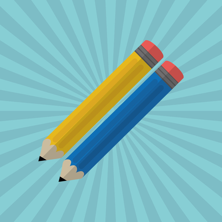 pencil concept with icon designのイラスト素材