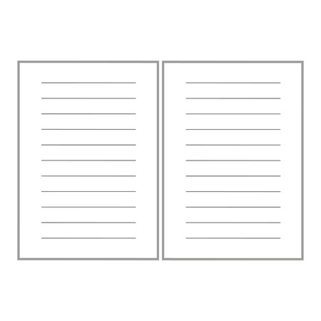 two lined white paper sheet next each other vector illustration isolated over whiteのイラスト素材