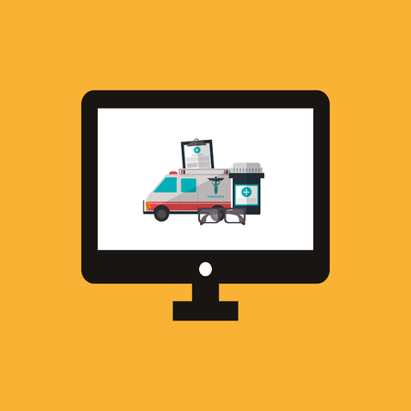 Medical care concept with icon design, vector illustration 10 eps graphic.のイラスト素材