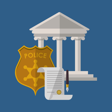 Law concept with icon design, vector illustration 10 eps graphic.のイラスト素材