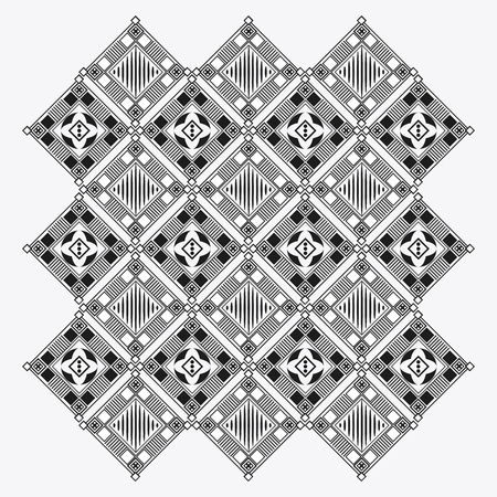 tribal represented by black and abstract ethnic shape design, isolated and flat illustrationのイラスト素材