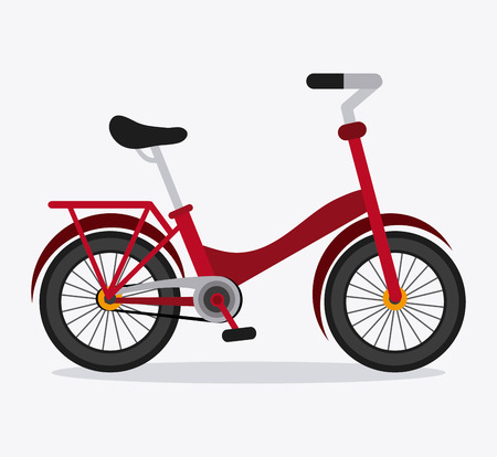 Colorfull bike represented by classic red bicycle  over isolated and flat illustrationのイラスト素材
