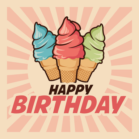 Happy Birthday concept with icon design, vector illustration 10 eps graphic.のイラスト素材