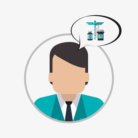 Medical care concept with icon design, vector illustration 10 eps graphic.のイラスト素材