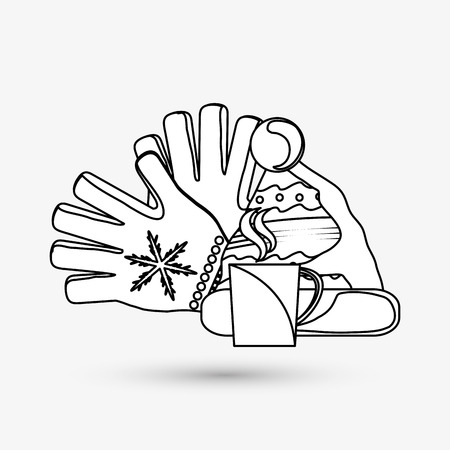 Winter concept with icon design, vector illustrationのイラスト素材