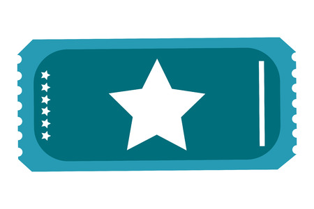 blue movie ticket with stars on it vector illustrationのイラスト素材