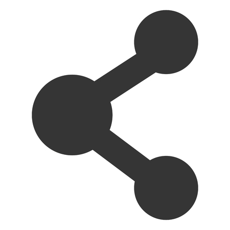 three circle diagram vector illustration flat icon styleのイラスト素材