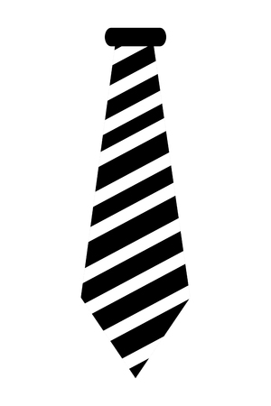black and white striped necktie vector illustrationのイラスト素材