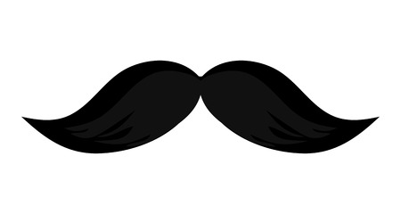 black vintage mustache vector illustration flat icon styleのイラスト素材