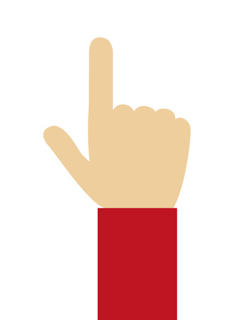 arm and hand with index finger pointing up vector illustrationのイラスト素材