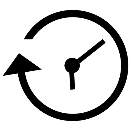 clock and arrow icon, time concept, vector illustrationのイラスト素材