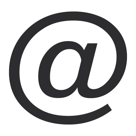 simple black at symbol vector illustration flat style designのイラスト素材