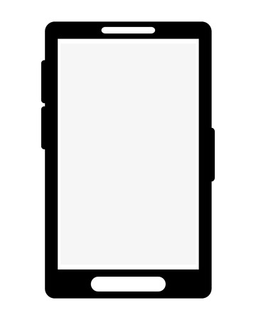 cellphone with blank screen on flat style designのイラスト素材