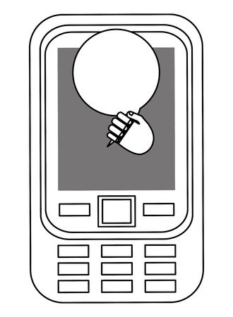 Mobile phone icon, technology concept, vector illustrationのイラスト素材