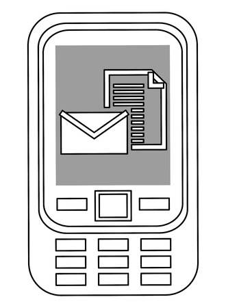 Mobile phone icon, technology concept, vector illustrationのイラスト素材