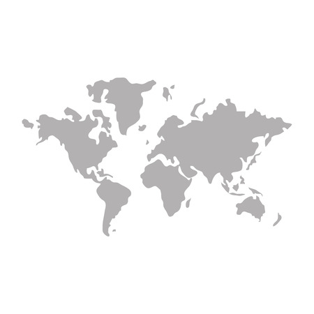 icon of world map on flat style, vector designのイラスト素材