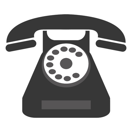 grey classic rotary dial telephone vector illustrationのイラスト素材