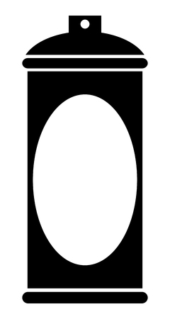 black and white spray can icon vector illustrationのイラスト素材
