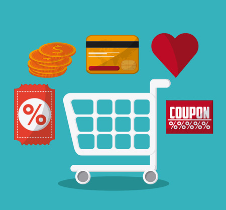 Shopping online concept ecommerce icons design, vector illustration 10 eps graphic.のイラスト素材