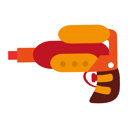 flat design colorful space toy gun vector illustrationのイラスト素材