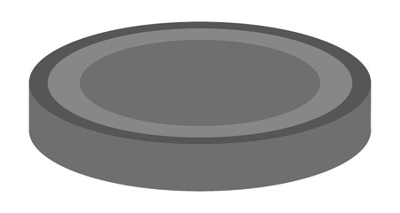 flat design grey puck icon vector illustrationのイラスト素材