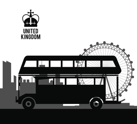 United kingdom concept represented by traditional bus icon. isolated and flat illustrationのイラスト素材