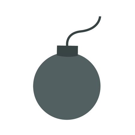 simple flat design of bomb icon vector illustrationのイラスト素材