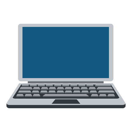flat design of blue grey laptop icon vector illustrationのイラスト素材