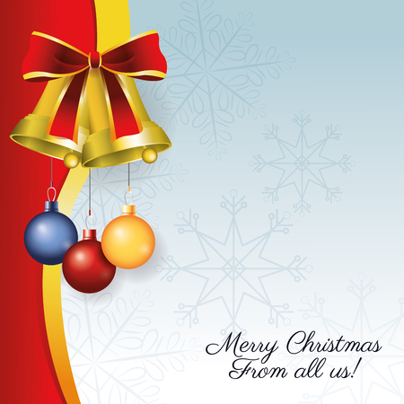 Merry Christmas represented by decoration icon over colorfull and flat background.のイラスト素材