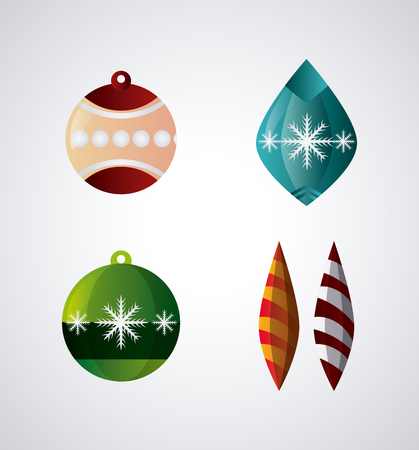 Merry Christmas concept represented by sphere icon. Colorfull and flat illustrationのイラスト素材