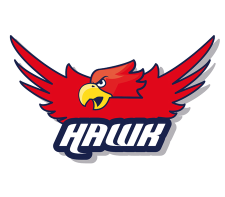 Animal  concept represented by hawk icon. Isolated and flat illustrationのイラスト素材