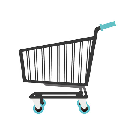 simple flat design shopping Cart icon vector illustrationのイラスト素材