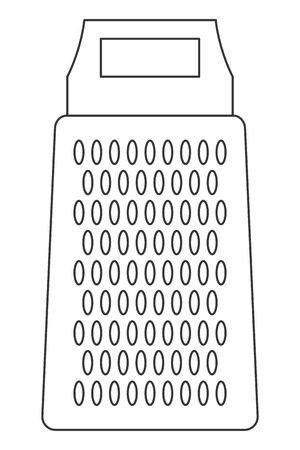 simple line design kitchen grater icon vector illustrationのイラスト素材