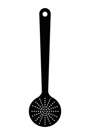 simple flat design kitchen wooden spoon icon vector illustrationのイラスト素材
