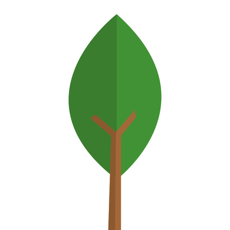 simple flat design single tree icon vector illustrationのイラスト素材
