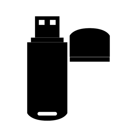 simple flat design usb flash drive icon vector illustrationのイラスト素材