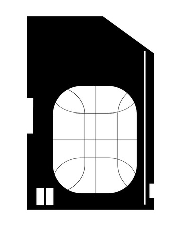 simple flat design sim card icon vector illustrationのイラスト素材