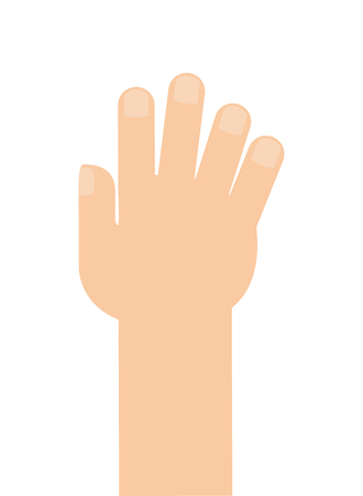 simple flat design open hand icon vector illustrationのイラスト素材