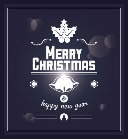 Merry Christmas concept represented by decoration bell icon. Colorful and flat illustration.のイラスト素材