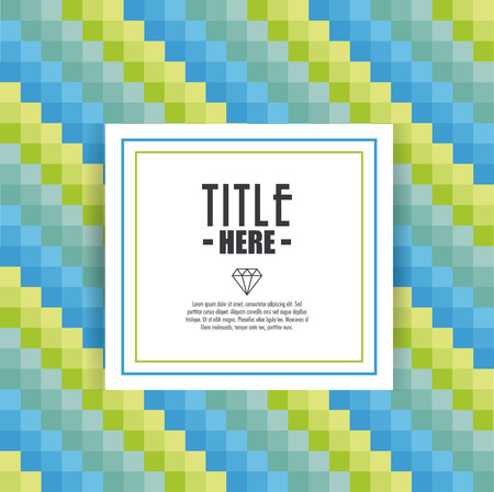 Cover background concept represented by pixel icon with space for text. Colorful and flat illustration.のイラスト素材