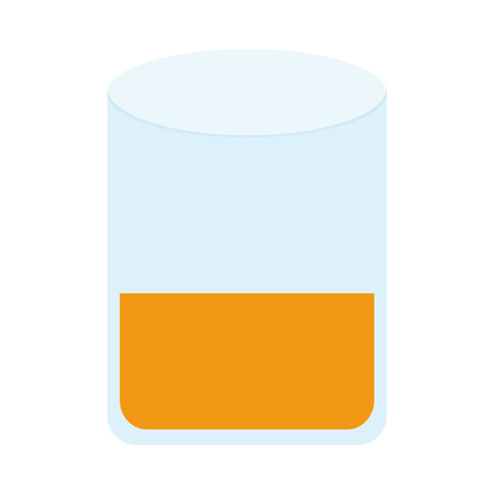 simple flat design glass with liquid icon vector illustrationのイラスト素材